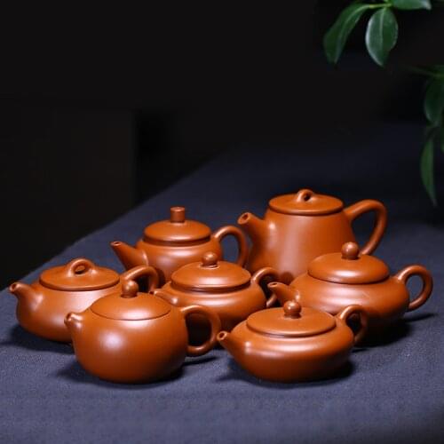 Through the ages yixing are recommended by pure manual authentic sketch single suit household kung fu tea set