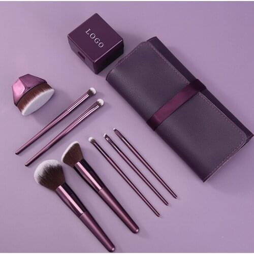 Makeup Brush Set 8pcs High Quality Violet Synthetic Hair Brush Tools Kit Professional Makeup Brushes Maquillaje Profesional