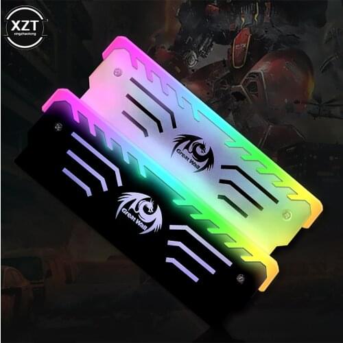 Wall 3PIN Memory Cooling Vest 256 RGB RAM Cooler Heat Sink Radiator CPU Cooler RGB Aluminum Heatsink for RAM DDR3 DDR4