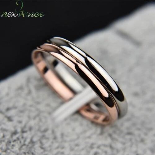 Nextvance Fashion Spherical Rings Black Gold Stainless Steel Thin Ring For Women Men Wedding Gift Inspired Jewelry Wholesale