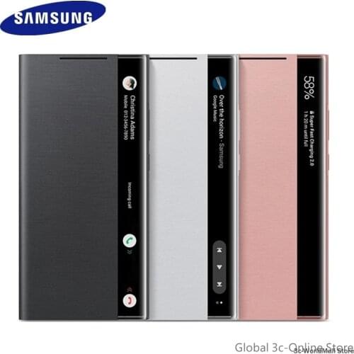 New Original Samsung Mirror Smart View Flip Case For Galaxy Note 20 / Note20 Ultra 5G Phone LED Cover S-View Cases EF-ZN985