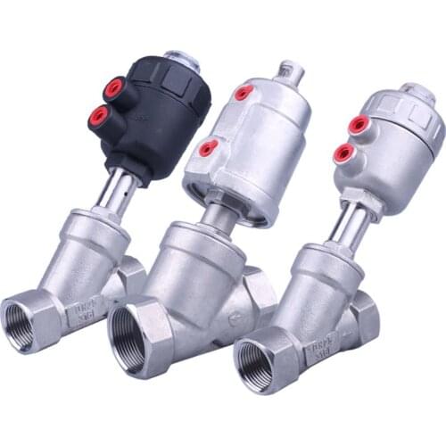 DN Series High Temperature And Corrosion Resistant Steam Pneumatic Valve Y Type Internal Thread Angle Seat Valve