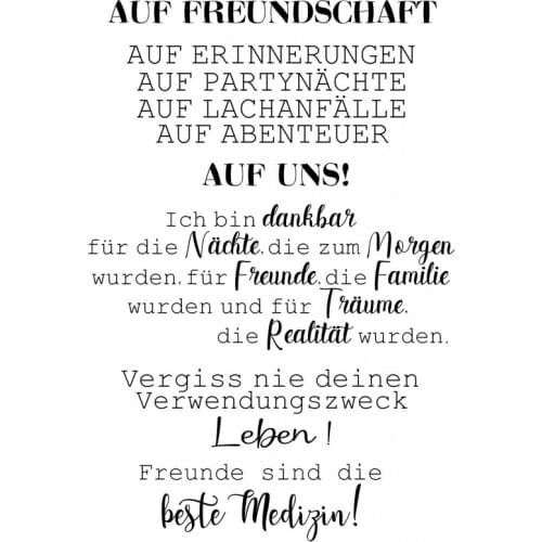 German Words Transparent Clear Silicone Stamp/Seal for DIY scrapbook/photo album Decorative clear stamp sheets ST0826