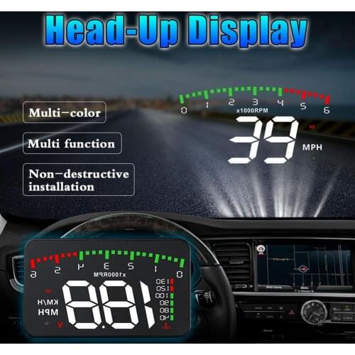 A900 HUD Head-Up Display Verspeed Warning Alarm System OBD II Connection Universal Safety Driving Auto Electronic Voltage Alarm