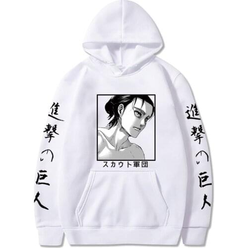 Fun Anime Attack On Titan Eren Yeager Hooded Sweatshirt Women Men Fashion Comics Shingeki No Kyojin Print Winter Casual Hoodies