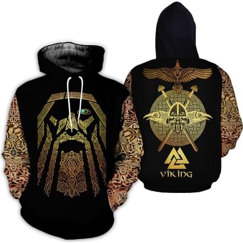 Beautiful pattern Viking Tattoo 3D Printed Men hoodies Harajuku Fashion Hooded Sweatshirt Autumn Unisex hoodie sudadera hombre