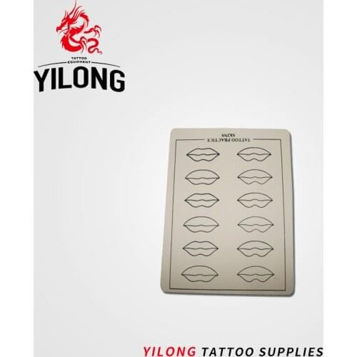 YILONG 5pcs Permanent Makeup Eyebrow Lips Blank Tattoo Practice Skin Sheet for Needle Machine Supply Kit Hot Selling