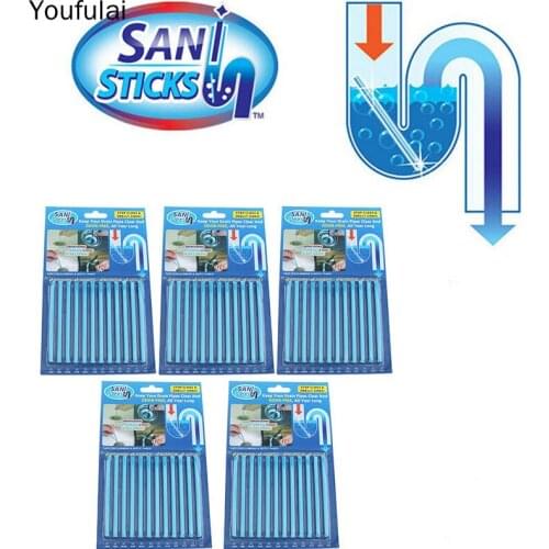 Yjj 60pcs Sani Sticks Oil Decontamination Kitchen Toilet Bathtub Drain Cleaner Sewer Cleaning Rod Convenient Hair Cleaning Rod
