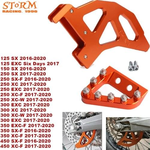 2020 CNC Rear Disc Rotor Brake Guard Cover Protector Pedal For KTM SX XC XCW SXF SX-F EXC EXC-F XCF-W 125 150 250 300 350 450
