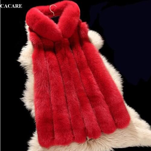 Faux Fur Gilet Coat 2018 Autumn CHEAPEST Fluffy Long Fur Vest Hooded Fake Fur Jacket Shaggy Cardigan F0124 6 Colors