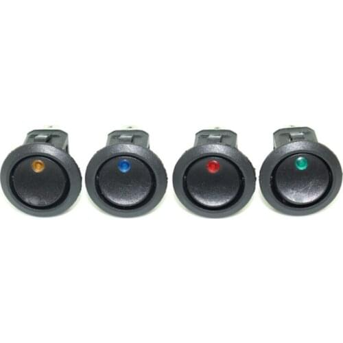 1Pcs Car 12V 3 Pin Round Rocker Dot Boat LED Light Toggle Switch SPST ON/OFF