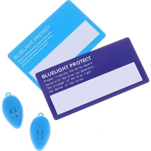 1Pcs Flashlights Anti Blue Light &1Pcs Card LED Plastic Torch Light Glasses Test
