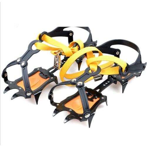 10 Teeth Outdoor Climbing Anti-slip Crampons Professional Winter Walk Ice Fishing Snowshoes Hiking Skiing Steel Slip Shoe Covers