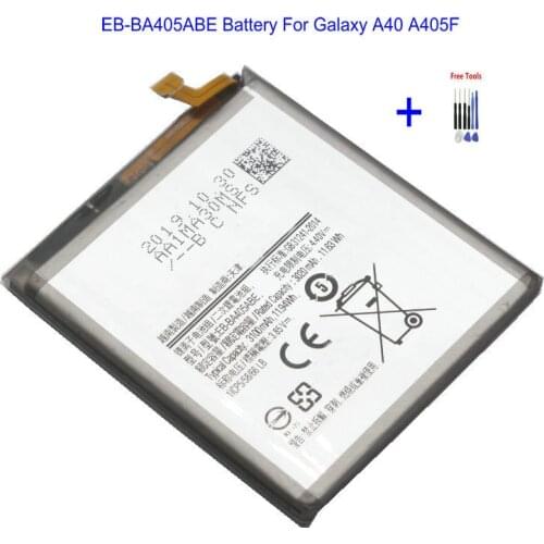 1x 3100mAh EB-BA405ABE Battery For Samsung Galaxy A40 2019 A405F SM-A405FM /DS SM-A405FN /DS GH82-19582A + Repair Tools kit