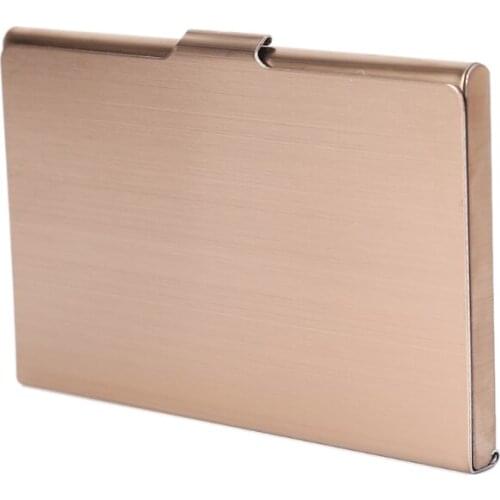 28GD Business Name Credit ID Card Holder Metal Stainless Steel Pocket Box Case