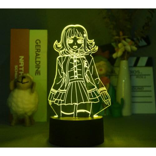 Acrylic Night Light Sensor LED 3D Lamps Bedside Table Danganronpa Chiaki Nanami APP Control Will Of Holidays Childrens Gift