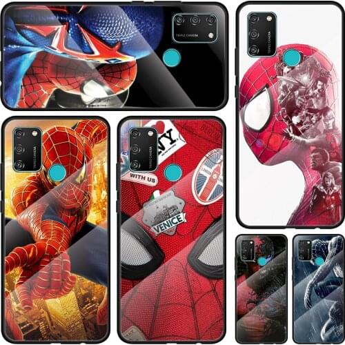 Cool Spider Man Tempered Glass Cover For Honor 30 20 10 9X 8X Lite Pro Plus Silicone Phone Case Coque Shell