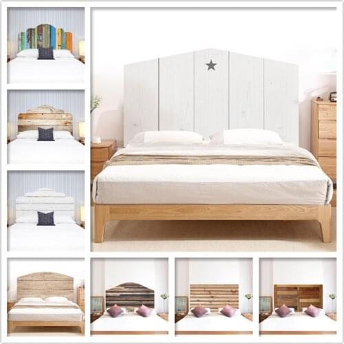 Wood Grain Home Furniture Decor Sticker European Life Design Wallpaper Sticker 3D For Bed Head Bedroom Background Self-adhesive