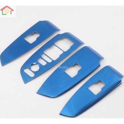 For 10th Honda Accord 2018 2019 Stainless steel door handles Slip inner door handle button panel lift panel decorative sequins A