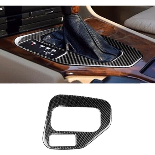 For BMW E39 1998 1999 2000 2001 2002 2003 2004 2005 Carbon Fiber Car Gear Shift Panel Cover Decor Trim ONLY LHD
