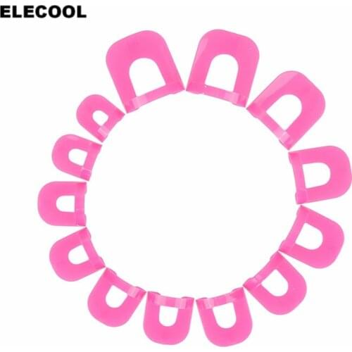 ELECOOL 26pcs DIY Manicure Nail Gel Model Clip nail gel accessory Nail Edge Polish Glue overflow preventing tool