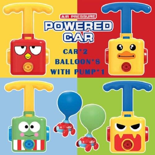 Inertial Power Balloon Car Toy Kids Education Toys Science Experiment Toy Air Pressure Power Car Balloon Toys Children Gift