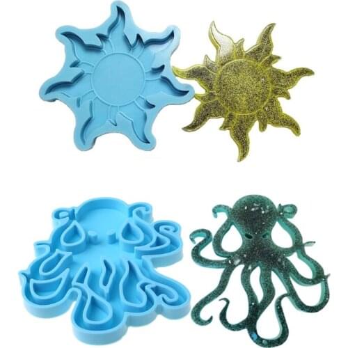 Crystal Epoxy Resin Mold Coaster Casting Silicone Mould DIY Crafts Cup Mat Tool