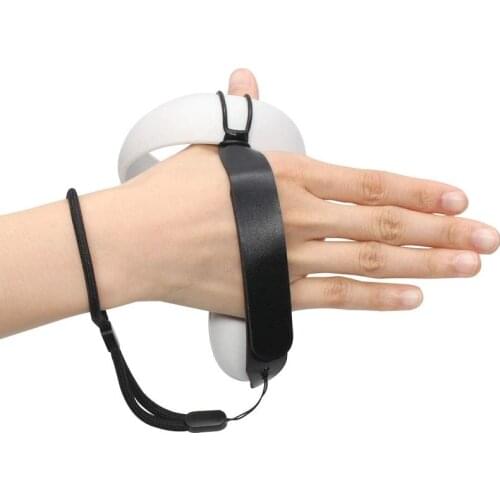Knuckle Strap Anti Falling PU Leather Gaming Band Grip Connection Adjustable Non Slip Fixed Handle Belt Set For Oculus Quest 2