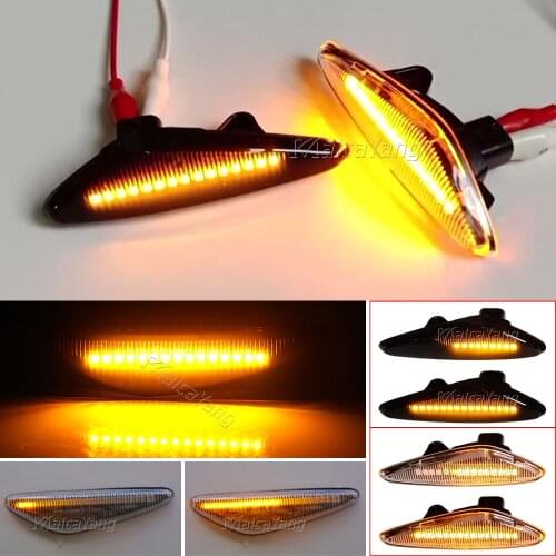 Dynamic LED Side Marker Light For Mazda MX-5 MX-6 16-up RX8 09-12 Turn Signal Lamp FOR NISSAN Lafesta Highway Star FOR FAIT 124