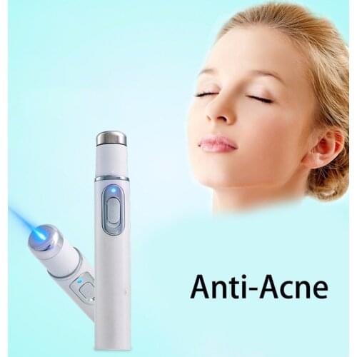 2pcs Durable Blue Light Therapy Acne Laser Pen Soft Scar Wrinkle Removal Treatment Device Skin Care Beauty Equipment