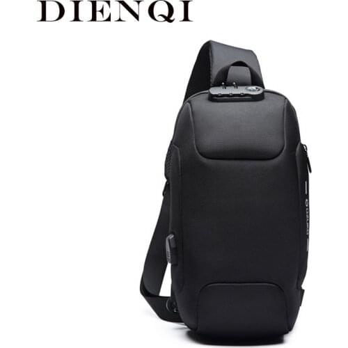 DIENQI 2021 New Multifunction Crossbody Bag for Men Anti-theft Shoulder Messenger Bags Male Waterproof Short Trip Man Bag Pack
