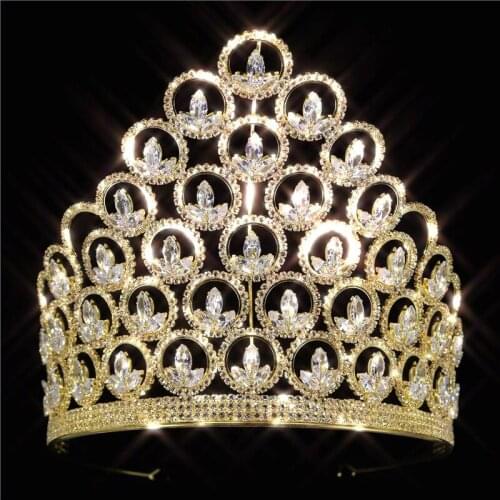 2020 New Luxury Tiaras And Crowns Zirconia Princess Pageant Headband Wedding Hair Accessories Evening Dress Bridal Jewelry