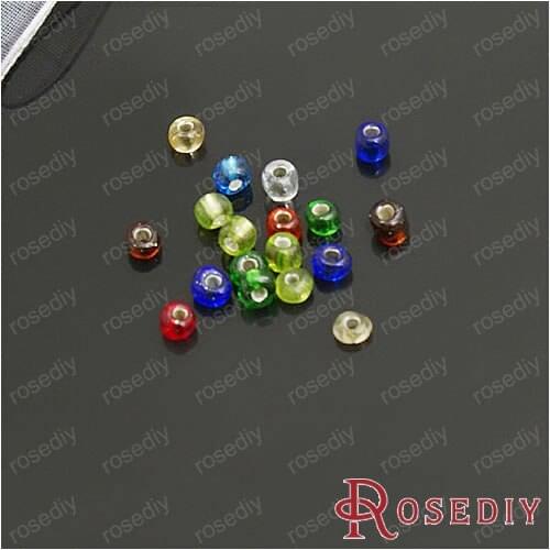 Wholesale 4mm Random Mix Colours Round Glass Beads Diy Jewelry Findings Accessories 50g Roughly 700 pieces(JM6086)