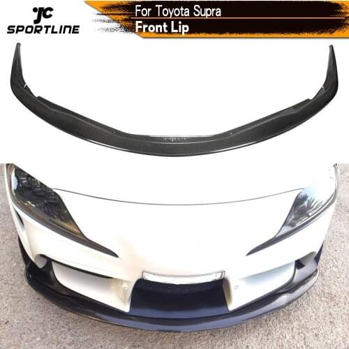 Carbon Fiber Front Bumper Lip Spoiler Splitters Bumper Guard for Toyota Supra 2019 2020 Front Bumper Lip Spoiler Splitters
