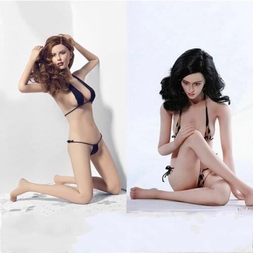 PLMB2014-S02/01 1/6 Steel Skeleton Middle Chest Female Pale Suntan Skin Flexible Seamless Female Action Figure Body With Head