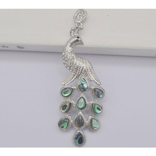 New Zealand Abalone Shell Beads Pendant Peacock Animal Jewelry For Woman Gift S163