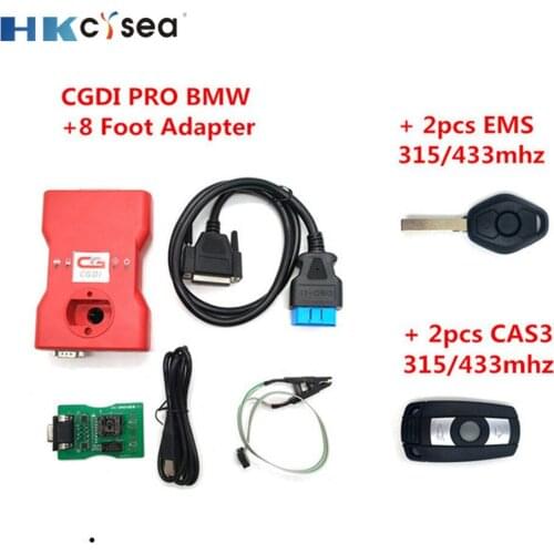 CGDI Prog for BMW MSV80 Auto Key Programmer with FEM/EDC Function Get Free Reading 8 Foot Chip Clip Adapter with Keys