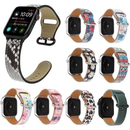 Replace Watchband For Apple Watch 38/40mm 42/44mm Strap Classic Flower Floral Wristbands For Apple iWatch Band Bracelet