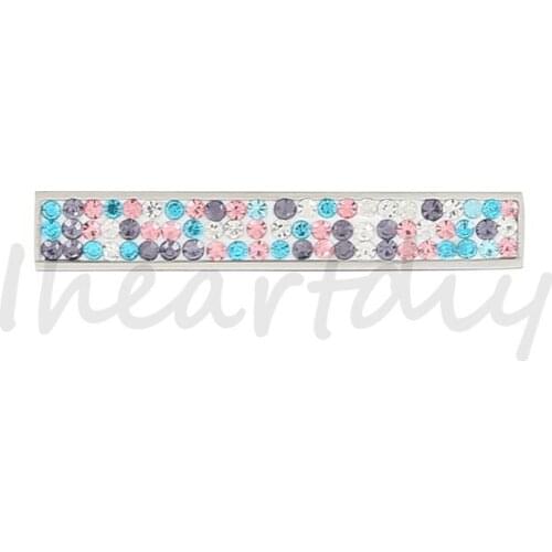 Interchangeable Mosaic Blueberry Magentic Colorful Bar Fit For Rectangle Bar Necklace Toned