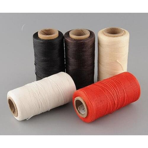 High Quality Durable 260 Meters 1mm 150D Leather Waxed Thread Cord for DIY Handicraft Tool Hand Stitching Thread Color Random