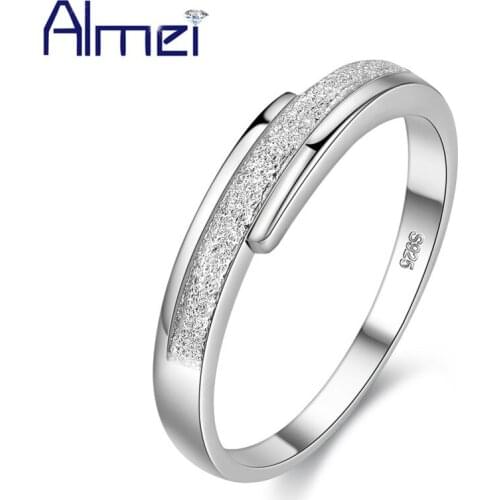 Almei 15%Off Silver Color Ring for Women 2017 Wedding Vintage Anillos Mujer Engagement Anel Rings Jewelry Bague Femme J034