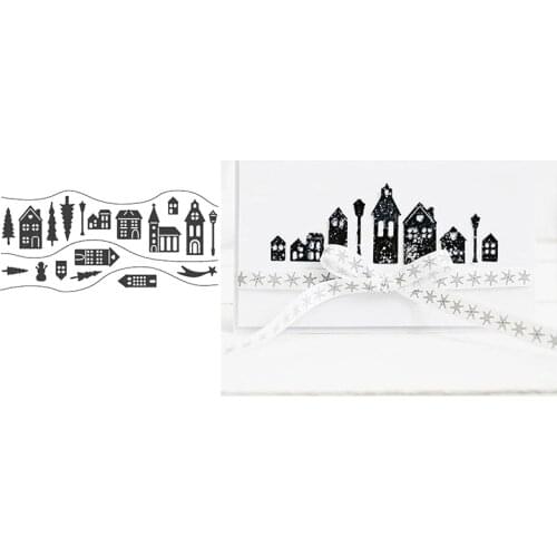 Winter city metal cutting dies cut die mold for diy scrapbooking cards making paper crafts knife mould dies new 2020 diecuts