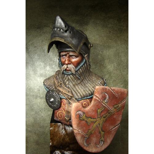 1/10 ancient man with shield bust Resin figure Model kits Miniature gk Unassembly Unpainted
