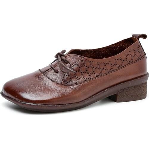 2021 New Buckle Vintage Handmade Shoes