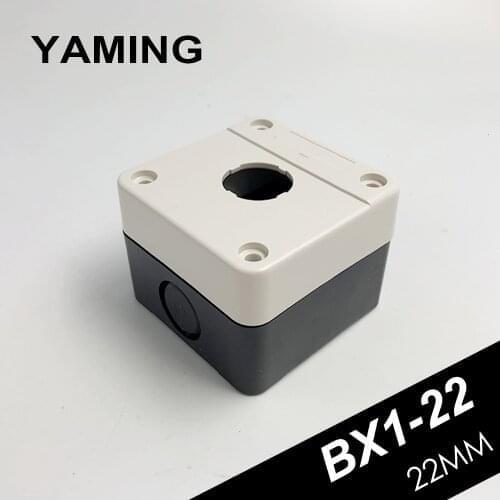 5pcs/lot P199 One Holes 22mm XAL-B01 BX1-22 Equipment Urgent Emergency Stop Push Button Switch Box IP65 Gray plastic box