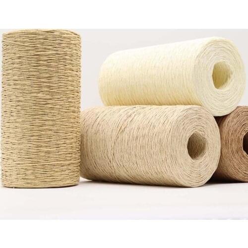 500G Raffia Straw Yarn Handmade Knitting Summer Hat Bags Crocheting Yarn For Handcrafts Material