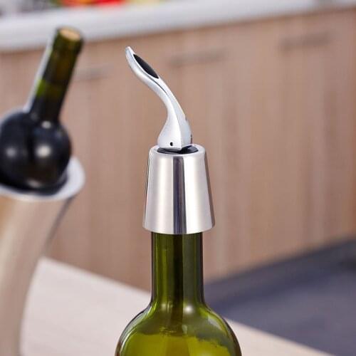 Party Accessories Wine Bottle Pourer Stainless Steel Whisky Liquor Oil Cap Spout Stopper Mouth Dispenser Bartender Home Bar