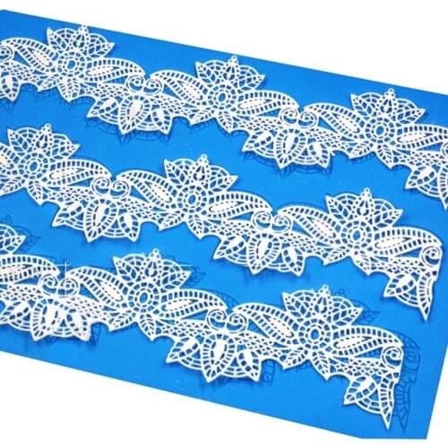 Free shipping 38.5*29CM 2015 Hot Selling BIG size Leaves Silicone Lace Mat Cake Decorating Fondant Mold