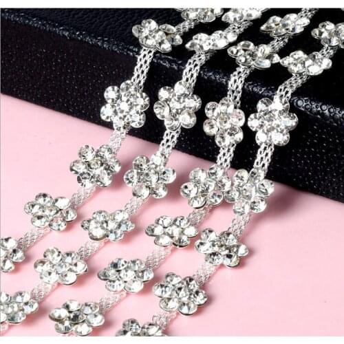 Free Shipping 5 yards Crystal Rhinestone Trim, Rhinestone Applique, Bridal Applique,Wedding Applique,Rhinestone Chain TONG030
