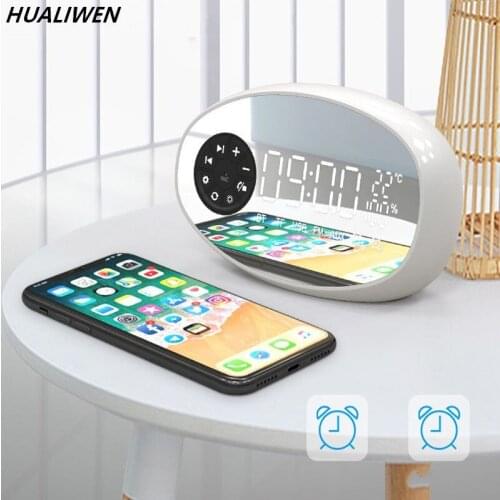 Bluetooth Speaker 2019 New Temperature Radio Electronic Alarm Clock Multifunction Clock Wireless Subwoofer